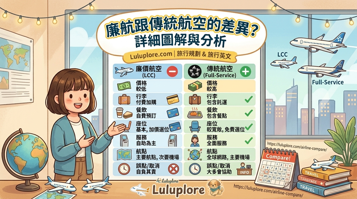 廉航跟傳統航空的差異_首圖